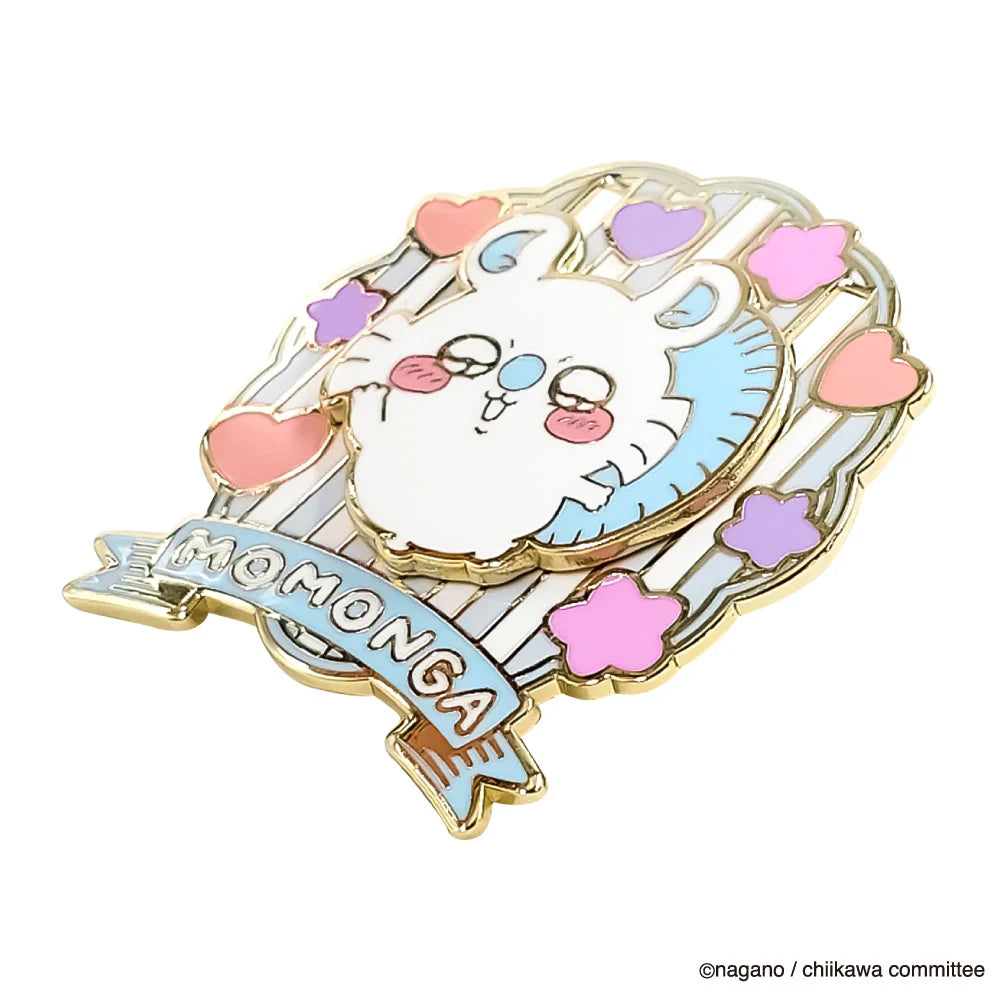 Chiikawa Large Gimmick Pin Badge (Momonga)