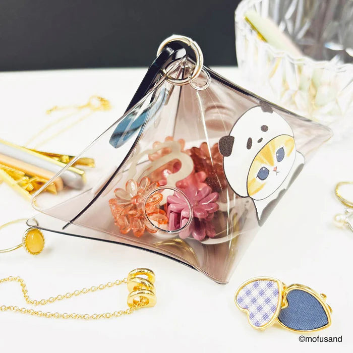 Mofusand Clear triangle pouch (Panda Nyan)