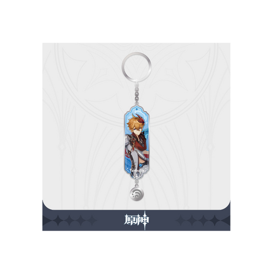 Genshin Impact Character Drawing Card Metal Keychain: Tartaglia aka Childe