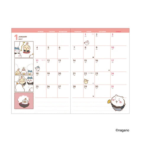 Chiikawa A6 Comic Monthly Diary (Celebration)