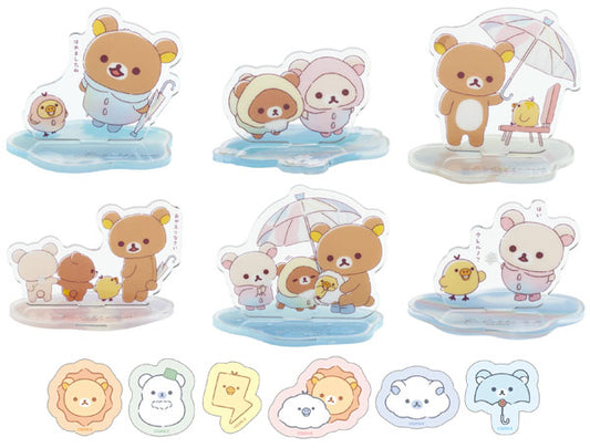 Japan San-X Secret Mini Acrylic Stand - Rilakkuma : Rainy Day to Sunny Characters Blind Box