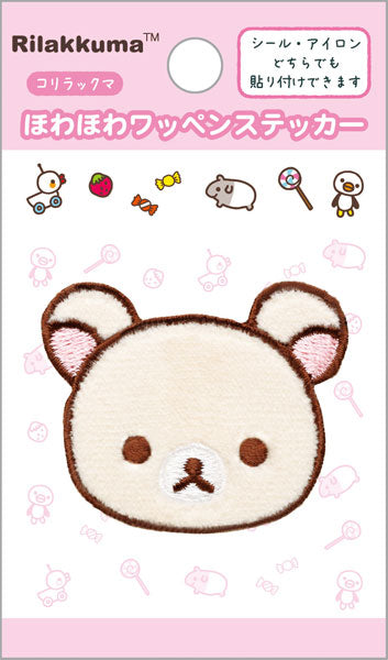 Rilakkuma JP Fluffy Patch Sticker Korilakkuma