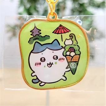 Chiikawa JP Die-Cut Keychain (Matcha Soft Serve, Hachiware)