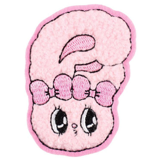 Esther Bunny Versatile Iron-On and Sticker Patch - Face Pink