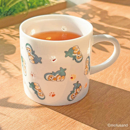 mofusand JP watermark mug (shark cat)