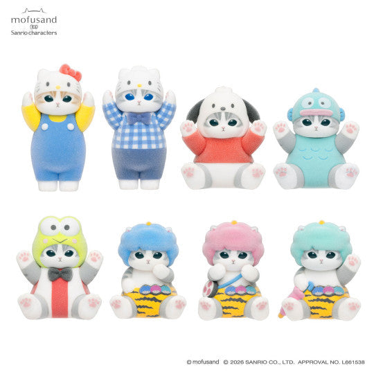 Mofusand x Sanrio Characters Fluffy Flock Figure Collection Vol. 1 (8 types in total)
