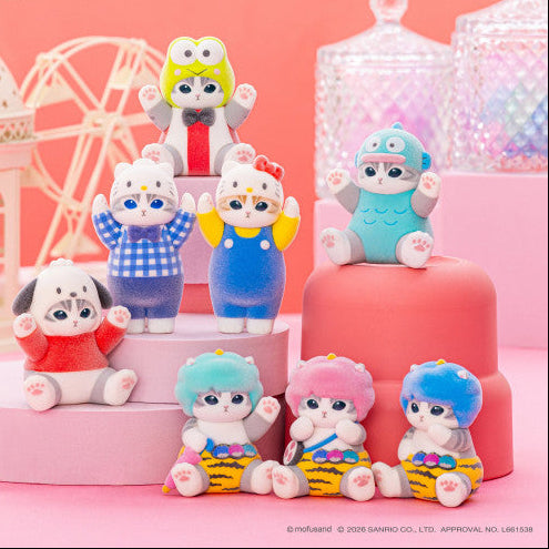 Mofusand x Sanrio Characters Fluffy Flock Figure Collection Vol. 1 (8 types in total)