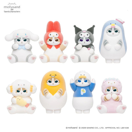 Mofusand x Sanrio Characters Fluffy Flock Figure Collection Vol. 2 (8 types in total)