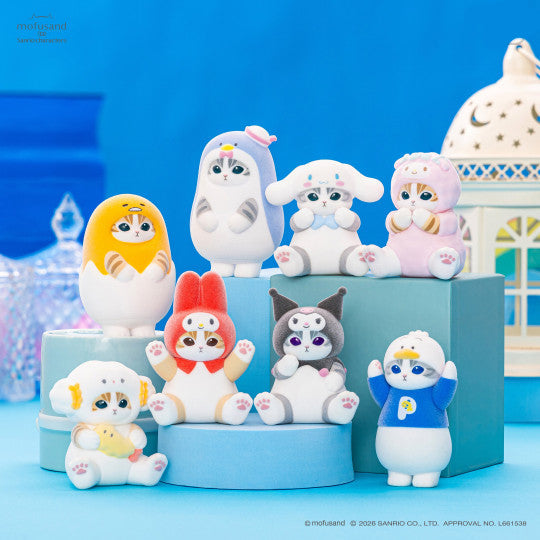 Mofusand x Sanrio Characters Fluffy Flock Figure Collection Vol. 2 (8 types in total)