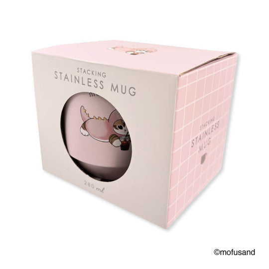 mofusand JP Stackable Stainless Steel Mug with Lid (Kaiju Nyan)