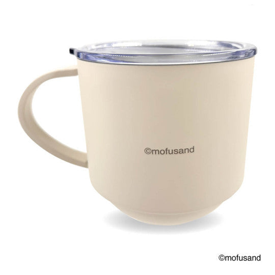 mofusand JP Stackable Stainless Steel Mug with Lid (Panda Cat)