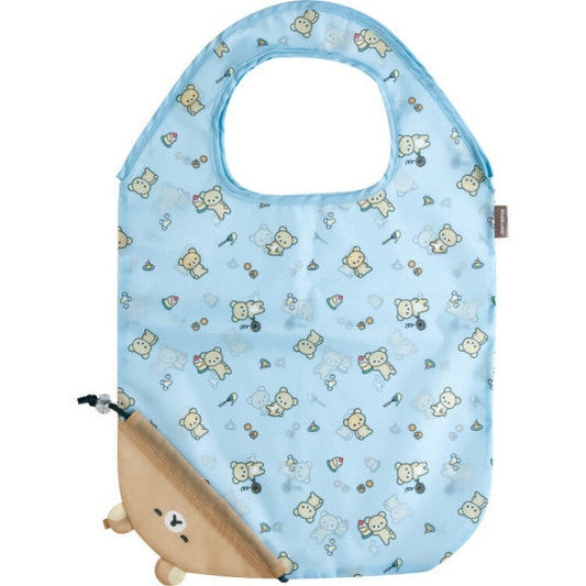 Rilakkuma Eco Shopping Bag With Pocket - Rilakkuma : Blue