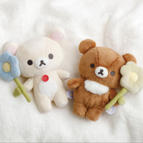 Japan San-X Plush Toy - Chairoikoguma : Basic Rilakkuma Flower