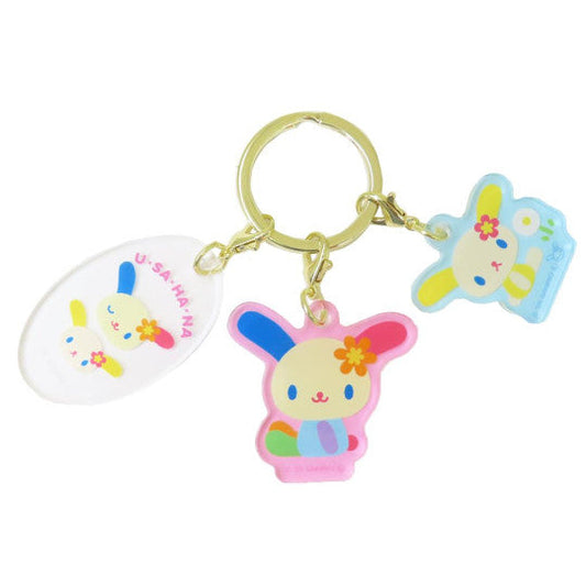 Sanrio Acrylic Keychain 3 Charm - Usahana