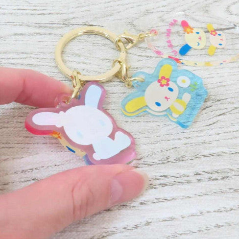 Sanrio Acrylic Keychain 3 Charm - Usahana