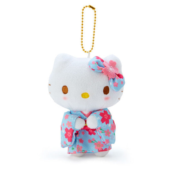 Sanrio Characters Hello Kitty Sakura Kimono Light Blue Mascot