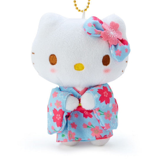 Sanrio Characters Hello Kitty Sakura Kimono Light Blue Mascot