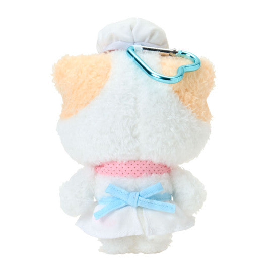 SANRIO JP marshmallow-like cat mascot with a carabiner(Chef)
