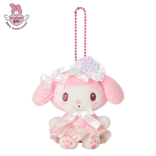 SANRIO JP Mascot Holder - My Melody : 50th Anniversary White Strawberry