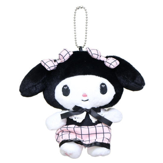 SANRIO JP Mascot Holder - My Melody : Black Pink Grid Dress