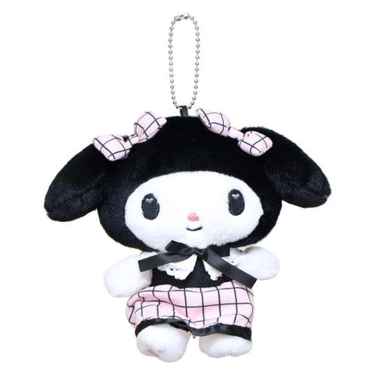 SANRIO JP Mascot Holder - My Melody : Black Pink Grid Dress