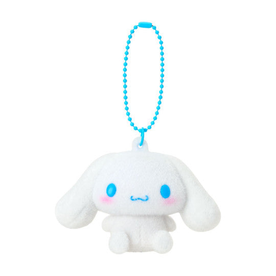 Sanrio JP Original Flocked Figure Mascot Keychain - Cinnamoroll