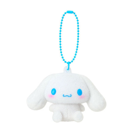 Sanrio JP Original Flocked Figure Mascot Keychain - Cinnamoroll