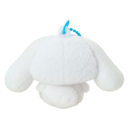 Sanrio JP Original Flocked Figure Mascot Keychain - Cinnamoroll