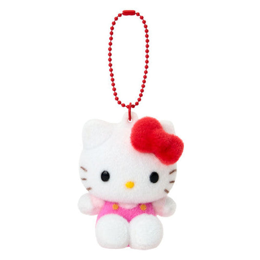 Sanrio JP Original Flocked Figure Mascot Keychain - Hello Kitty