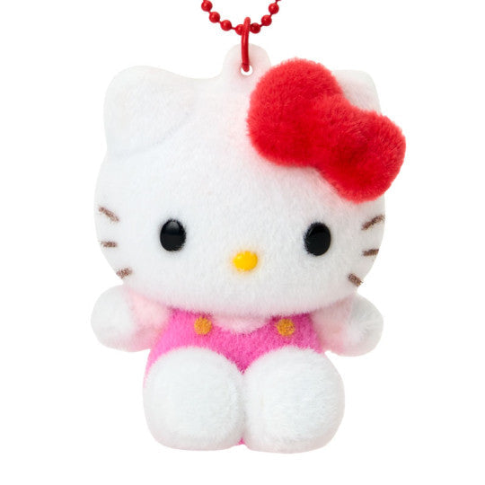 Sanrio JP Original Flocked Figure Mascot Keychain - Hello Kitty