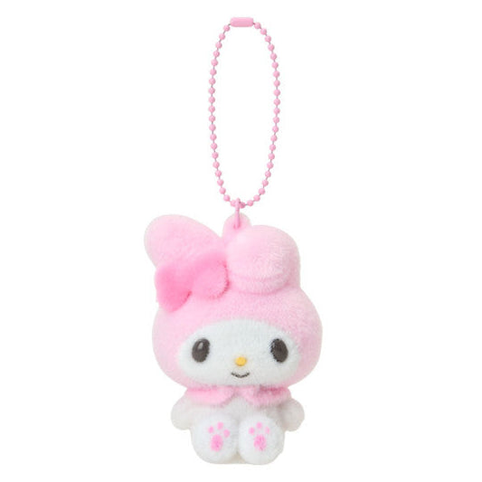 Sanrio JP Original Flocked Figure Mascot Keychain - My Melody