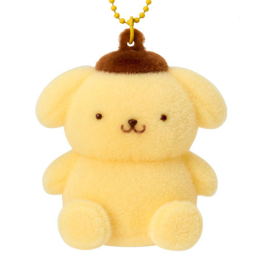 Sanrio JP Original Flocked Figure Mascot Keychain - Pompompurin