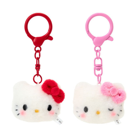 Sanrio JP Original Plush Mascot Keychain - Hello Kitty : Matching Smiley Faces
