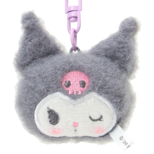 Sanrio JP Original Plush Mascot Keychain - Kuromi : Matching Smiley Faces