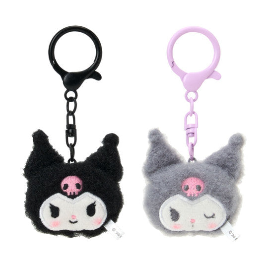 Sanrio JP Original Plush Mascot Keychain - Kuromi : Matching Smiley Faces