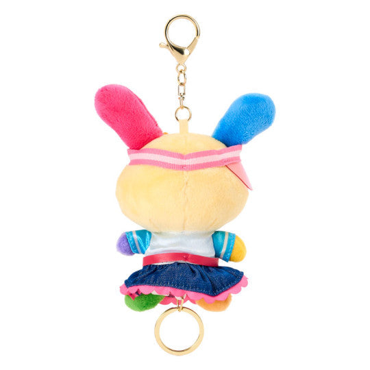 Sanrio JP Plush Mascot Retractable Reel Keychain - Usahana : Sporty