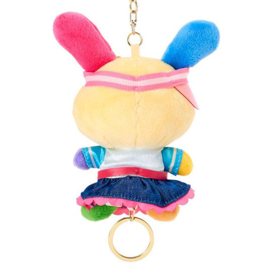 Sanrio JP Plush Mascot Retractable Reel Keychain - Usahana : Sporty