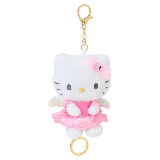 Plush Keychain with Reel Hello Kitty 90s Angel Pink Ver. Sanrio