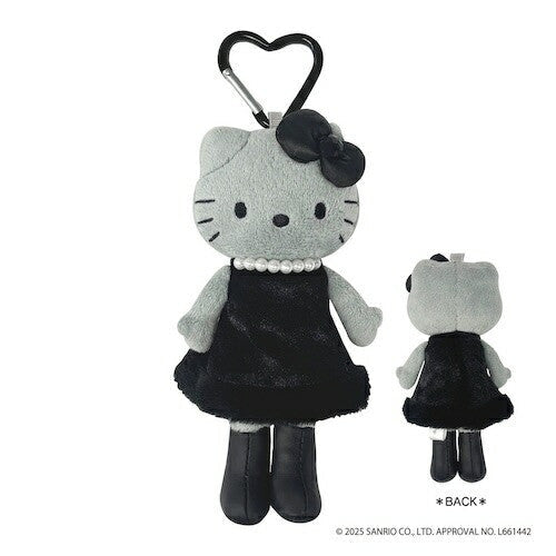 SANRIO JP Style Up Hello Kitty-Black Angel Grey In Black Dresss Mascot