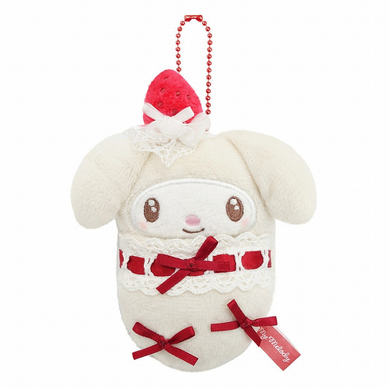 SANRIO JP Shortcake & Sky Blue Cherry Cake Swaddle Mascot - My Melody