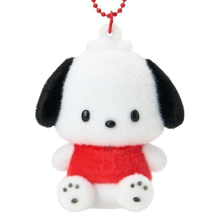 Sanrio JP Original Flocked Figure Mascot Keychain - Pochacco