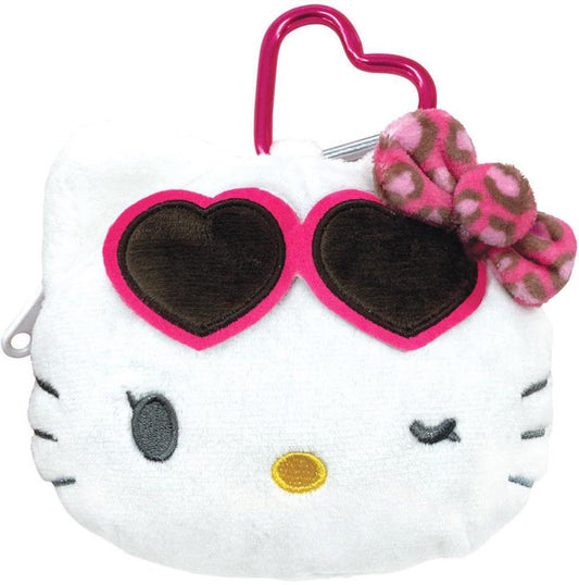 Sanrio HK Plush Zipper with Carabiner MC KT Leopard Print
