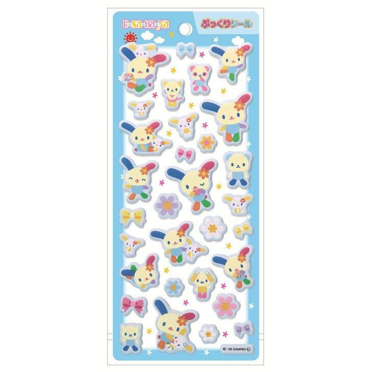 Sanrio Usahana Puffy Stickers (Blue)